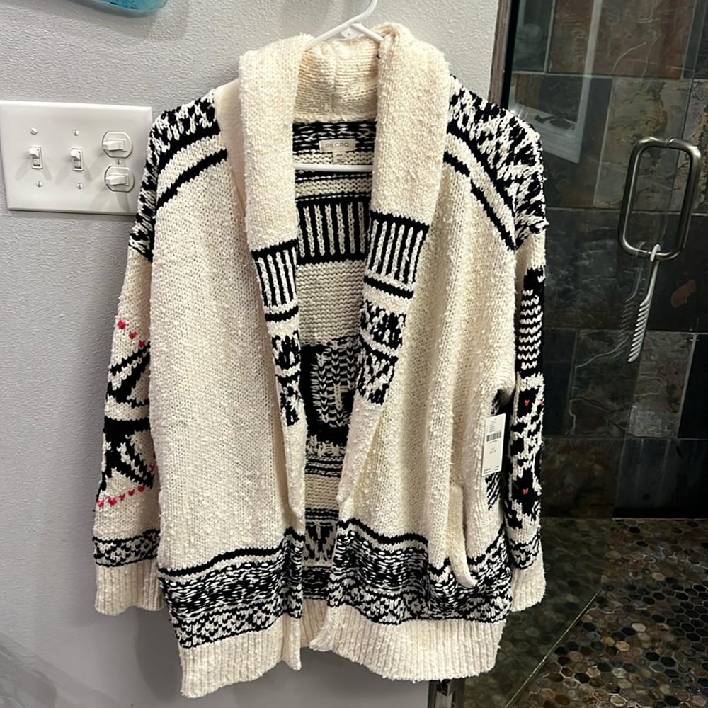Pilcro slouchy waves cardigan
